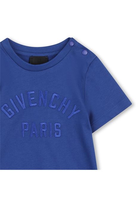 T-shirt con logo ricamato GIVENCHY KIDS | H31286865